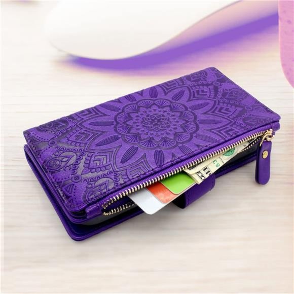 For iPhone 14 Pro Max 6.7in 5G 2022 Durable PU Leather Wallet Case with Strap - Picture 5 of 6
